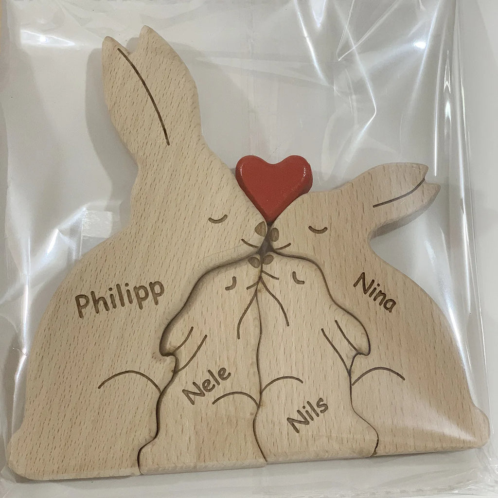 Personalized Wooden Bear Puzzle | FSC-Certified Custom Engraved Gift | Bulk Corporate