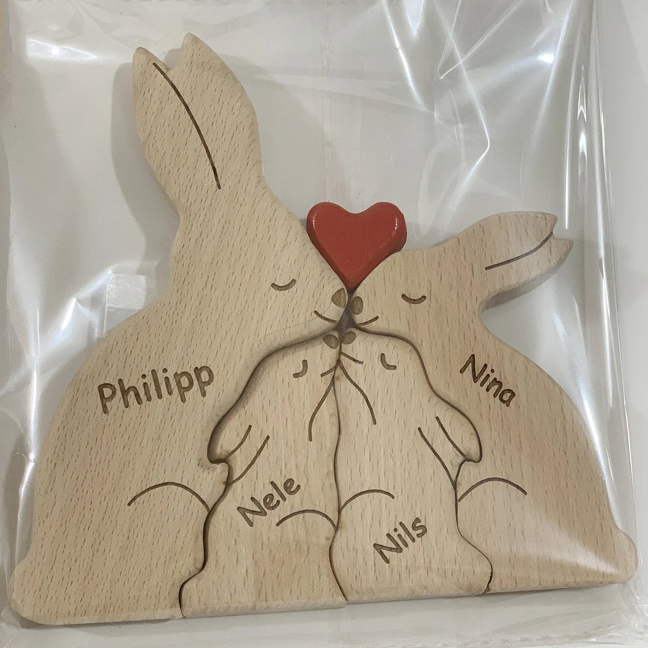 Personalized Wooden Bear Puzzle | FSC-Certified Custom Engraved Gift | Bulk Corporate