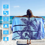 Custom Sublimated Microfiber Beach Towel: 400-500GSM, Full-Color Digital Print, Quick-Dry