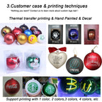 Custom Christmas Ornament Balls Wholesale | Personalized Logo 1-4 Color Print