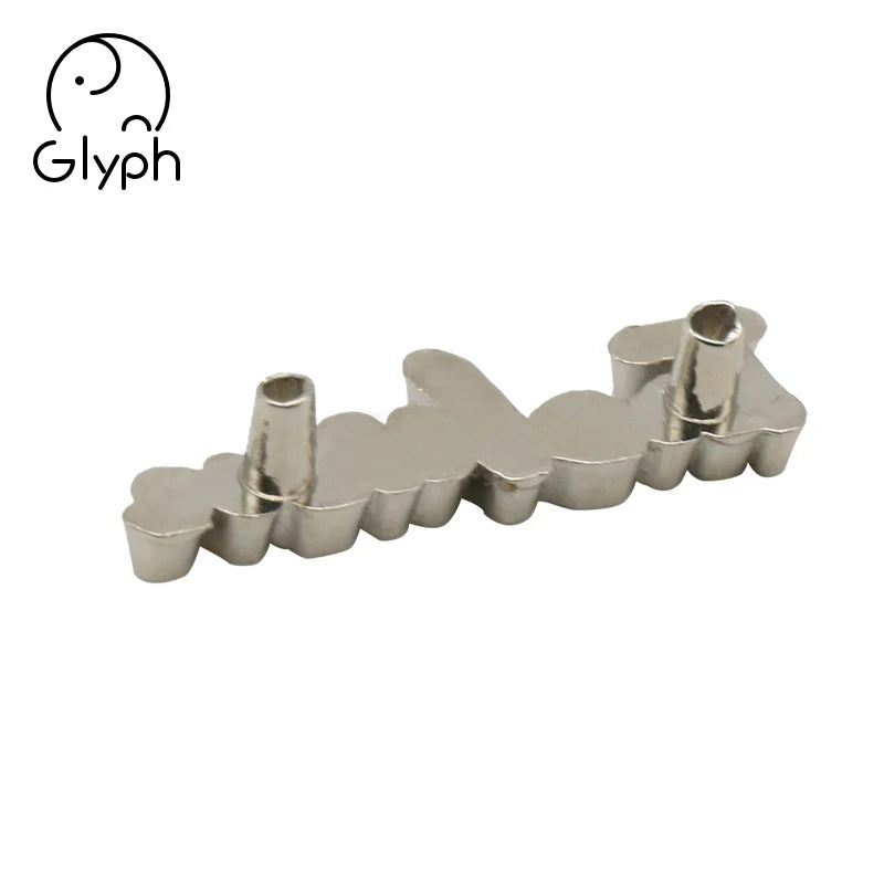 Custom Metal Brand Tags with Embossed Logo | MOQ 100
