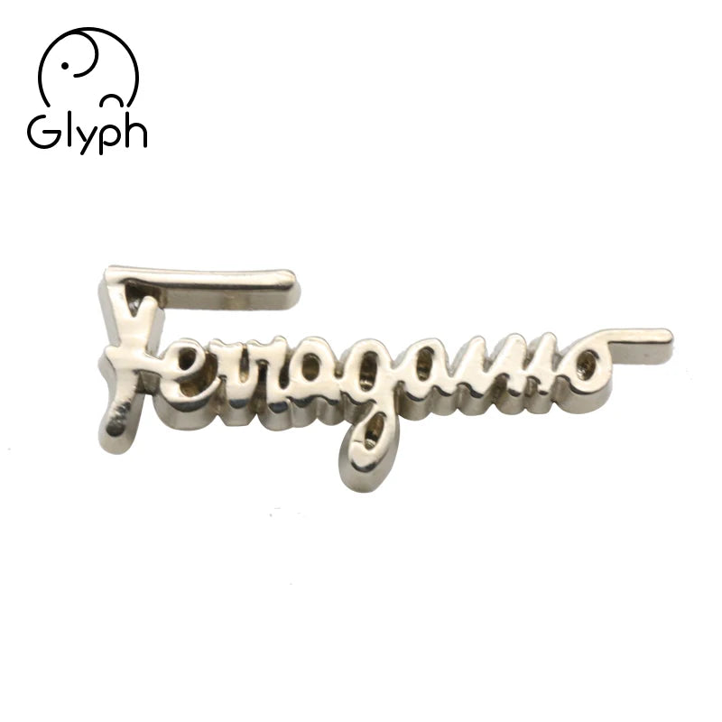 Custom Metal Brand Tags with Embossed Logo | MOQ 100