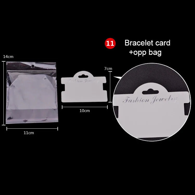 Custom Jewelry Display Cards with OPP Bags | MOQ 100 | 10-Day Lead