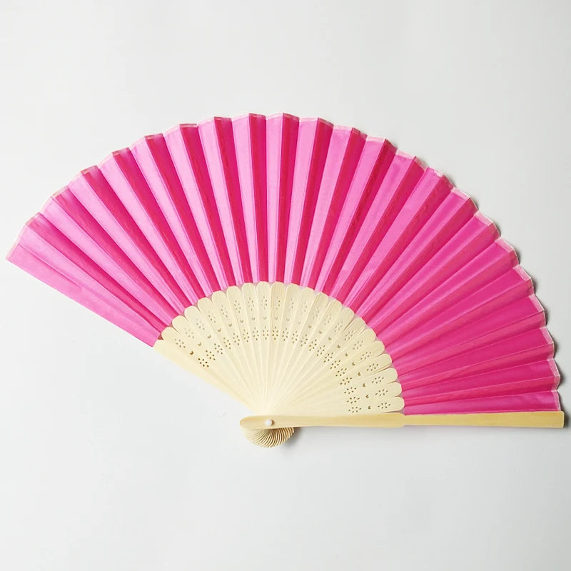 Wholesale Custom Bamboo Fabric Folding Hand Fan for Favors