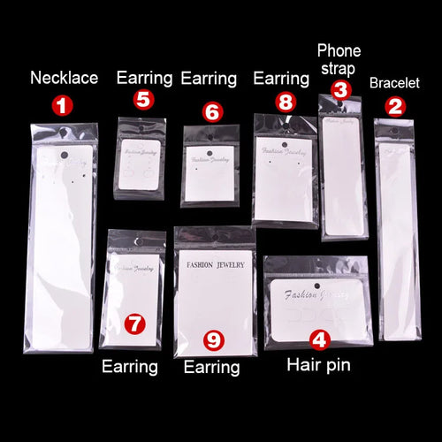 Custom Jewelry Display Cards with OPP Bags | MOQ 100 | 10-Day Lead