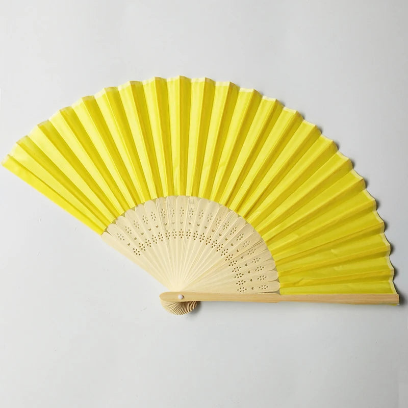 Wholesale Custom Bamboo Fabric Folding Hand Fan for Favors