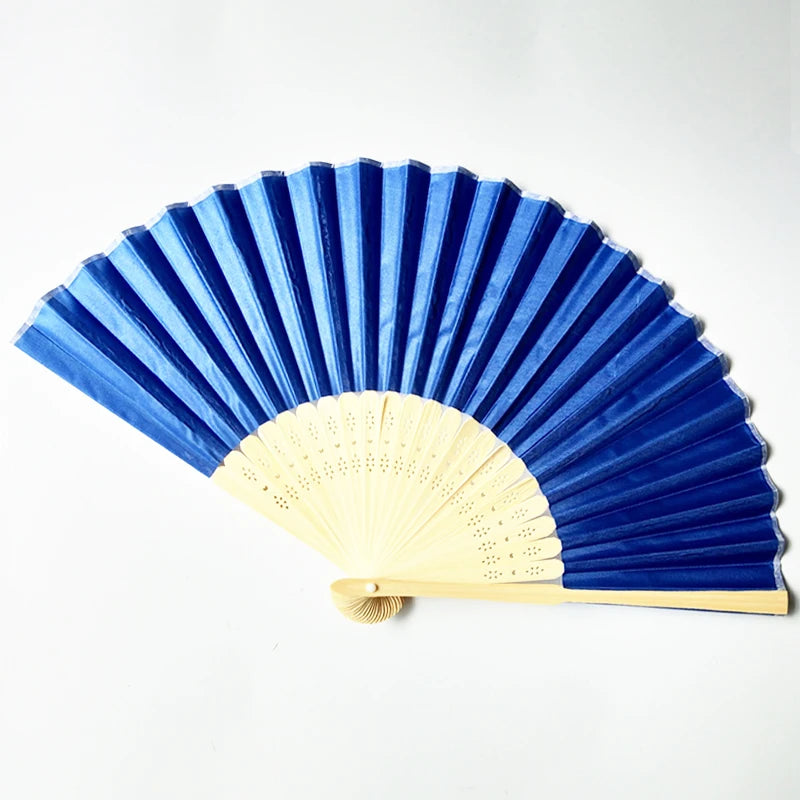 Wholesale Custom Bamboo Fabric Folding Hand Fan for Favors