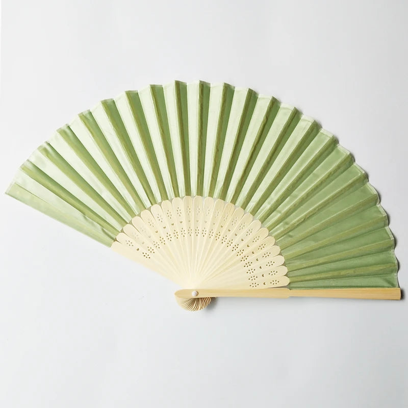 Wholesale Custom Bamboo Fabric Folding Hand Fan for Favors