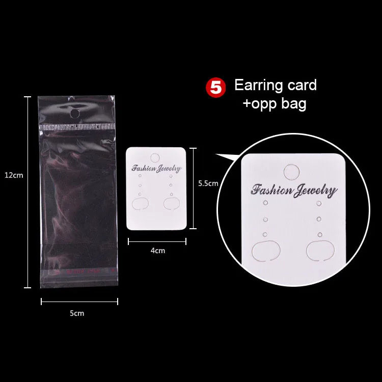 Custom Jewelry Display Cards with OPP Bags | MOQ 100 | 10-Day Lead