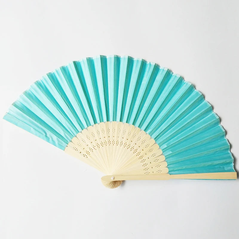 Wholesale Custom Bamboo Fabric Folding Hand Fan for Favors