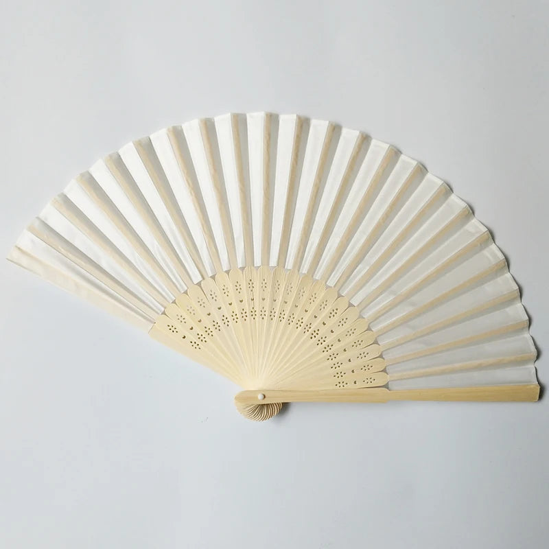 Wholesale Custom Bamboo Fabric Folding Hand Fan for Favors