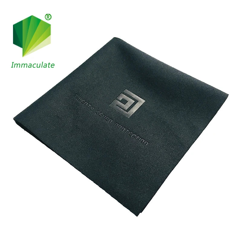 Custom Microfiber Cleaning Cloths — 230gsm Suede, 500 Pcs MOQ, OEKO-TEX