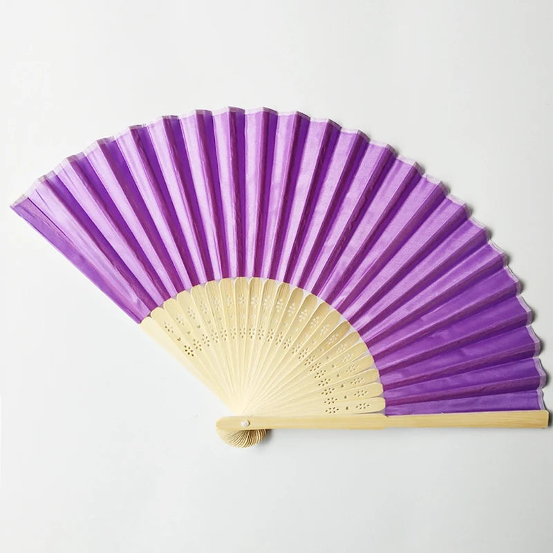 Wholesale Custom Bamboo Fabric Folding Hand Fan for Favors