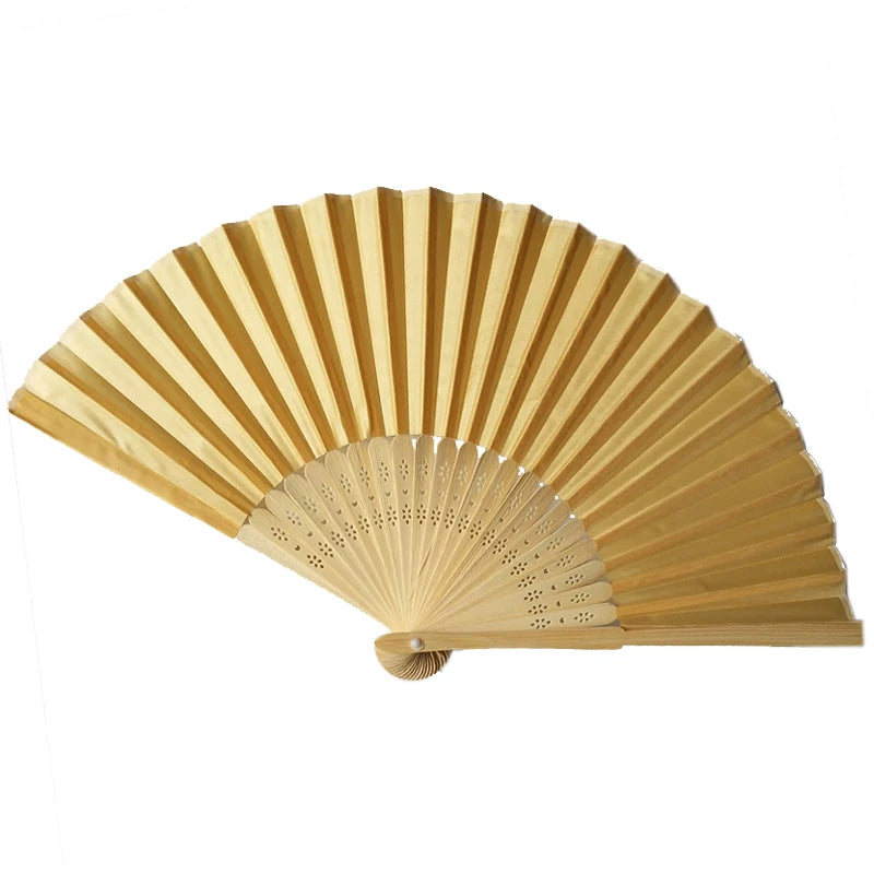 Wholesale Custom Bamboo Fabric Folding Hand Fan for Favors