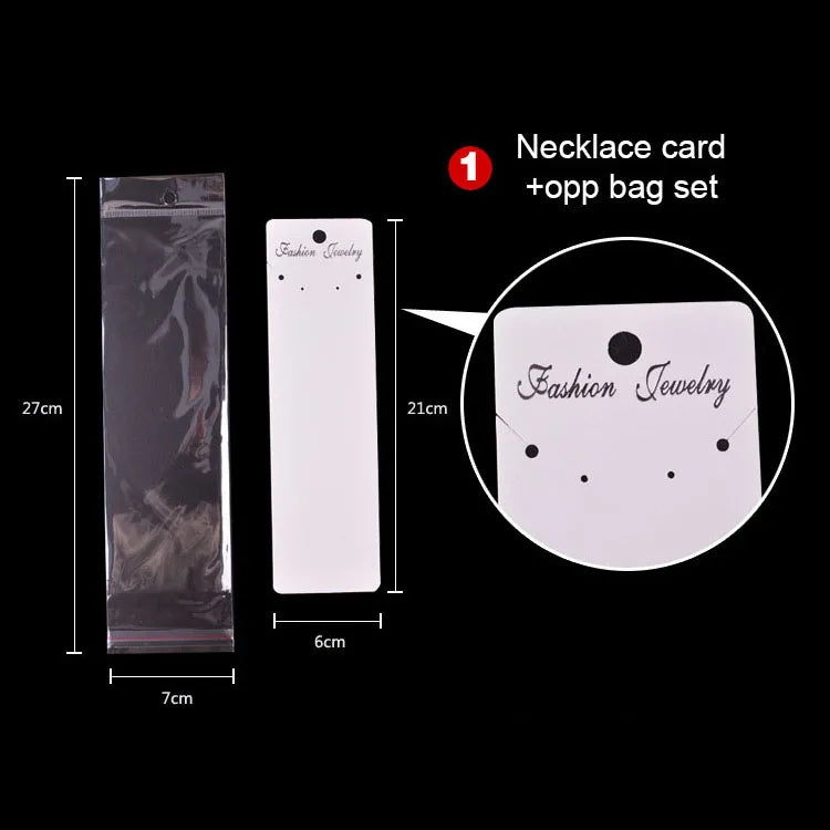 Custom Jewelry Display Cards with OPP Bags | MOQ 100 | 10-Day Lead