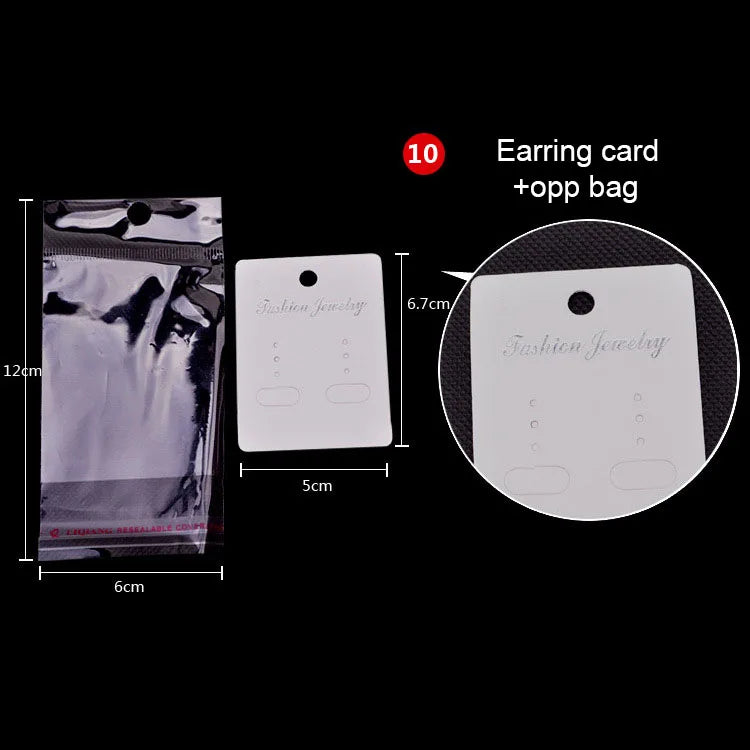 Custom Jewelry Display Cards with OPP Bags | MOQ 100 | 10-Day Lead