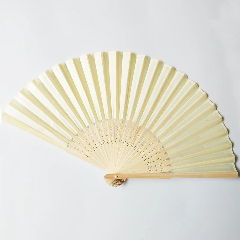Wholesale Custom Bamboo Fabric Folding Hand Fan for Favors