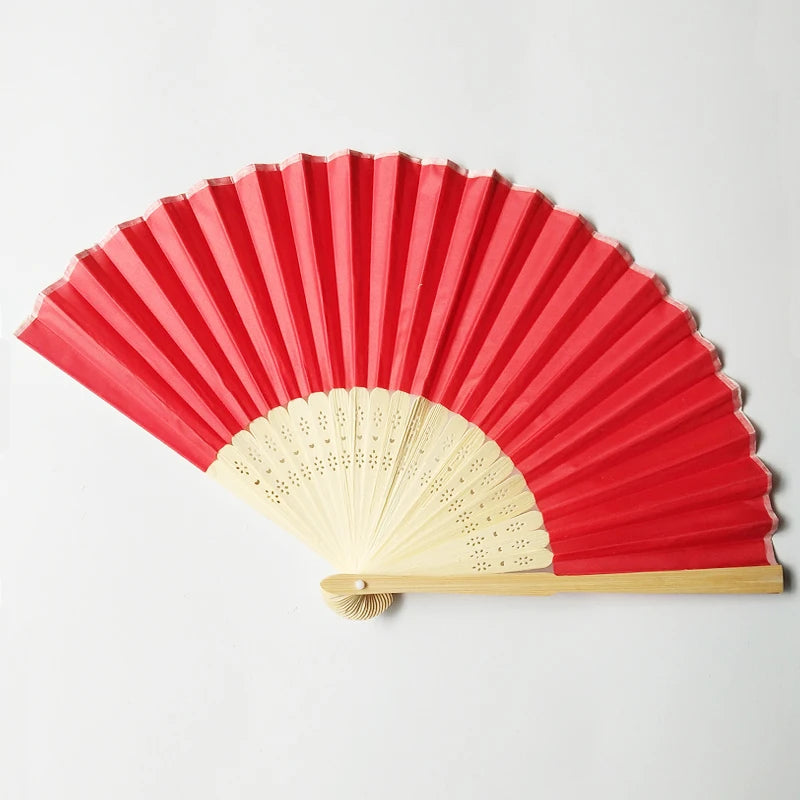 Wholesale Custom Bamboo Fabric Folding Hand Fan for Favors