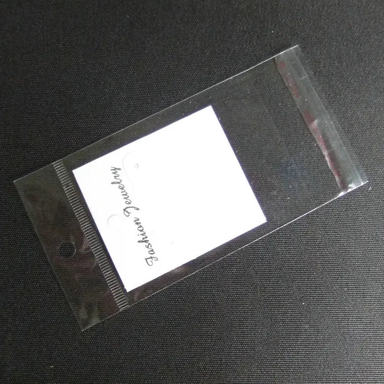 Custom Jewelry Display Cards with OPP Bags | MOQ 100 | 10-Day Lead