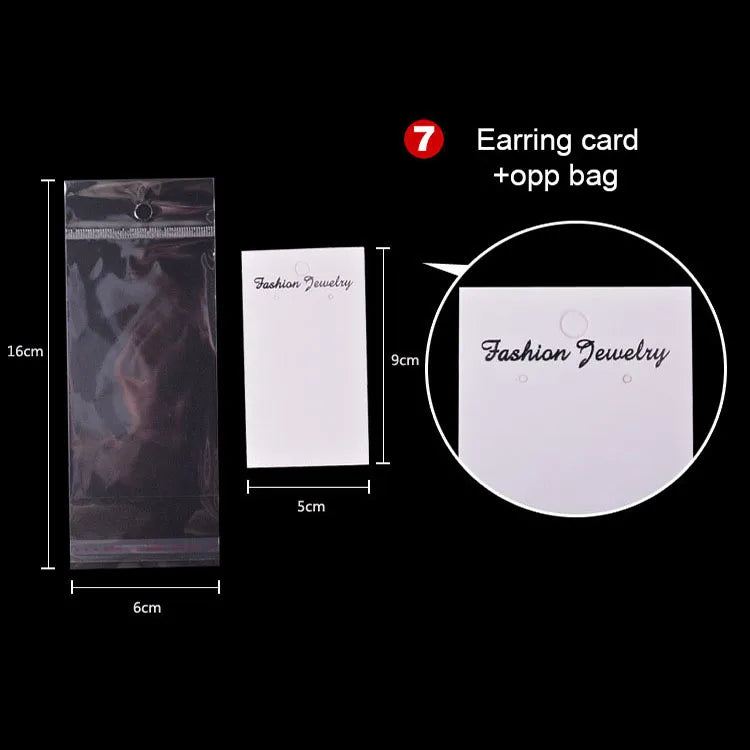 Custom Jewelry Display Cards with OPP Bags | MOQ 100 | 10-Day Lead