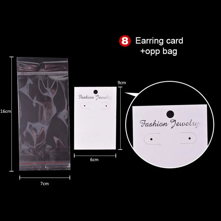 Custom Jewelry Display Cards with OPP Bags | MOQ 100 | 10-Day Lead