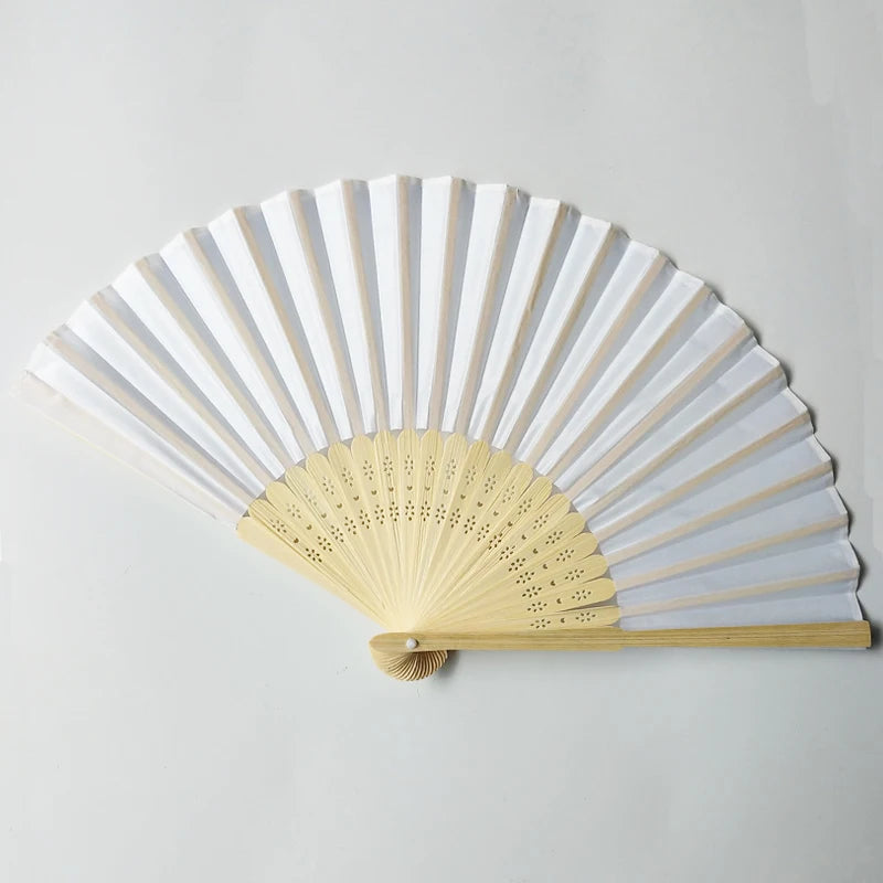 Wholesale Custom Bamboo Fabric Folding Hand Fan for Favors