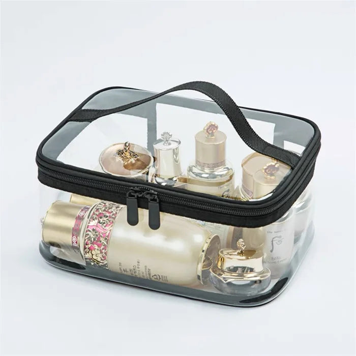 Custom Clear PVC Cosmetic Bags | MOQ 100 | 9-Day Lead