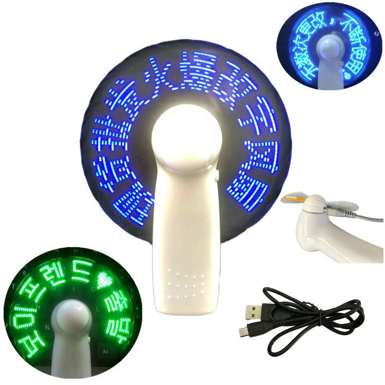 Custom LED Fan 11.6cm | Portable Message Display | Wedding Concert Giveaways