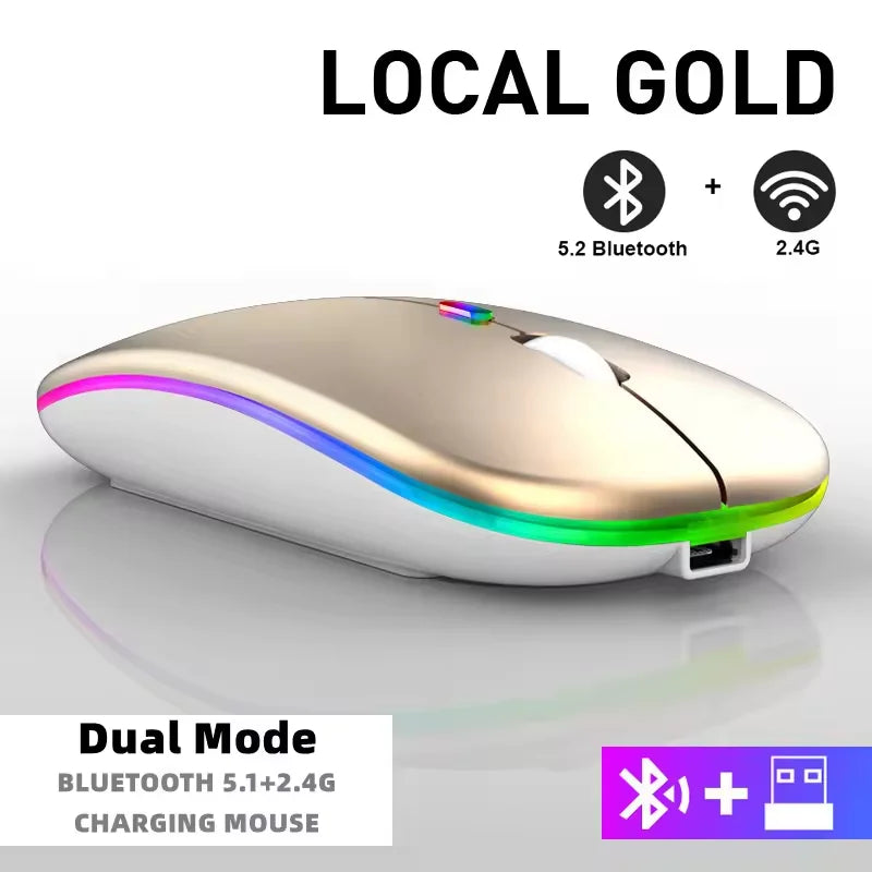 Custom RGB Wireless Mouse with Logo | MOQ 10 Pcs