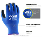 Custom 13G Polyester Nitrile Coated Gloves | 6000 Pairs MOQ | Construction Safety Hand Gloves Wholesale