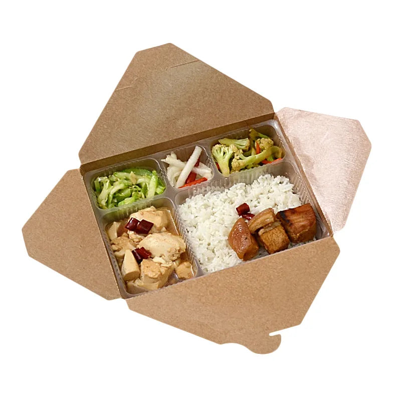 Food-Grade Kraft Takeaway Boxes | 1,000 Pcs MOQ, 5 Sizes | Stamping/Embossing