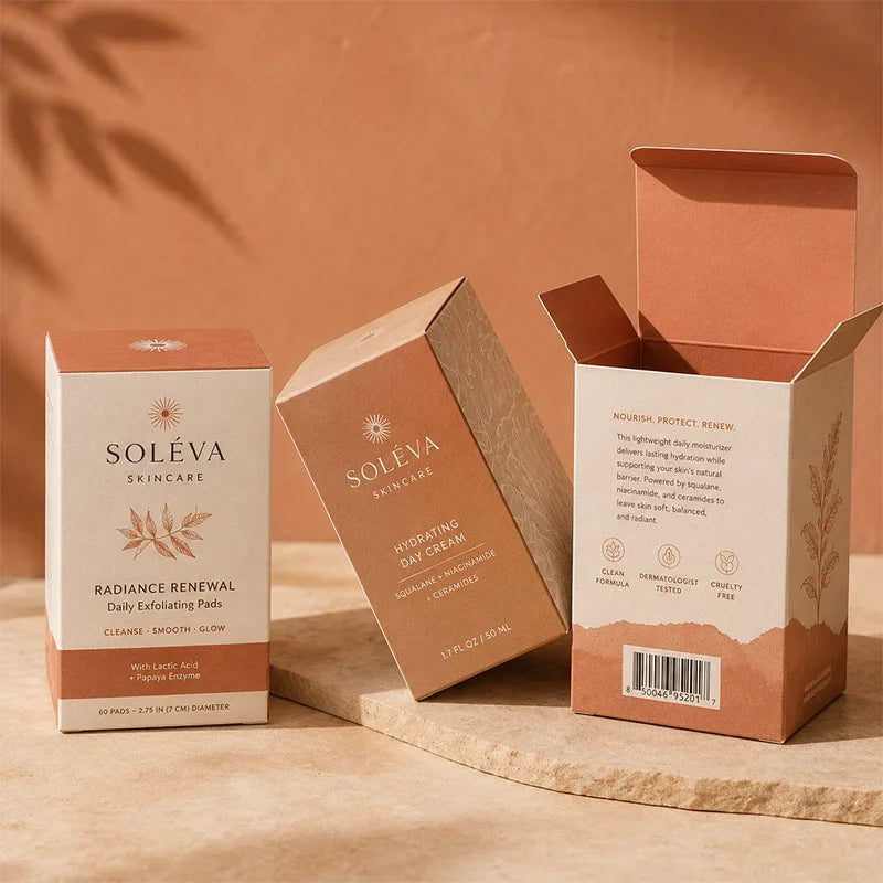 Custom Skin Care Paper Packaging Box | Art Paper | Recycled Materials | 500 MOQ