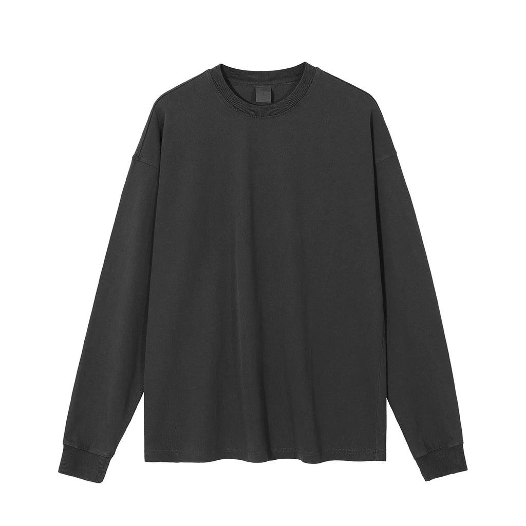 Oversized 310g Acid Washed Cotton Long Sleeve T-Shirt | Custom Printing | Vintage