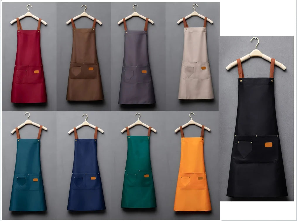 Custom Logo Canvas Apron | Multiple Pockets Adjustable Waist