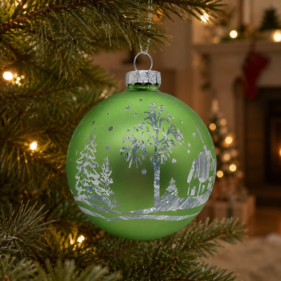 Custom Laser Engraved Glass Ornaments | CE RoHS CP65 Compliant | Bulk Christmas Decor