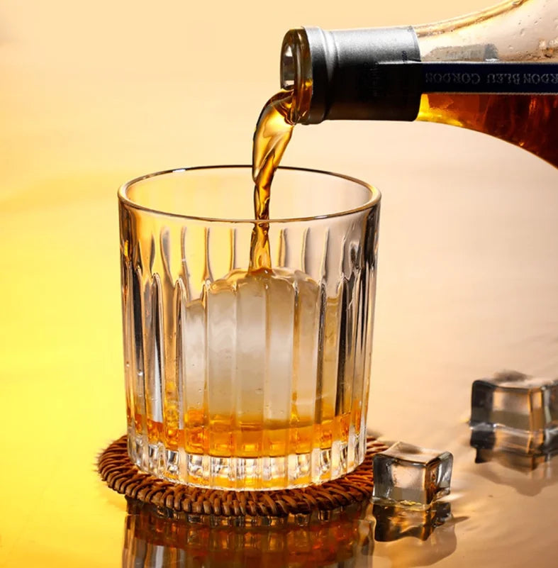 Custom Carved Diamond Whiskey Glasses | 300ml | OEM Service