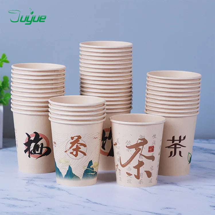Cheap Custom Logo Single Wall Craft Paper Cup for Hot Drinks | MOQ 5,000
