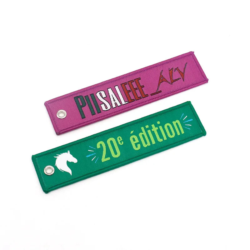 Custom Embroidered Keychains with Logo | 50 MOQ Double-Sided