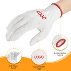 Custom Cotton Knit Work Gloves – Breathable, Anti-Slip & Cut Resistant for Safety & Labor