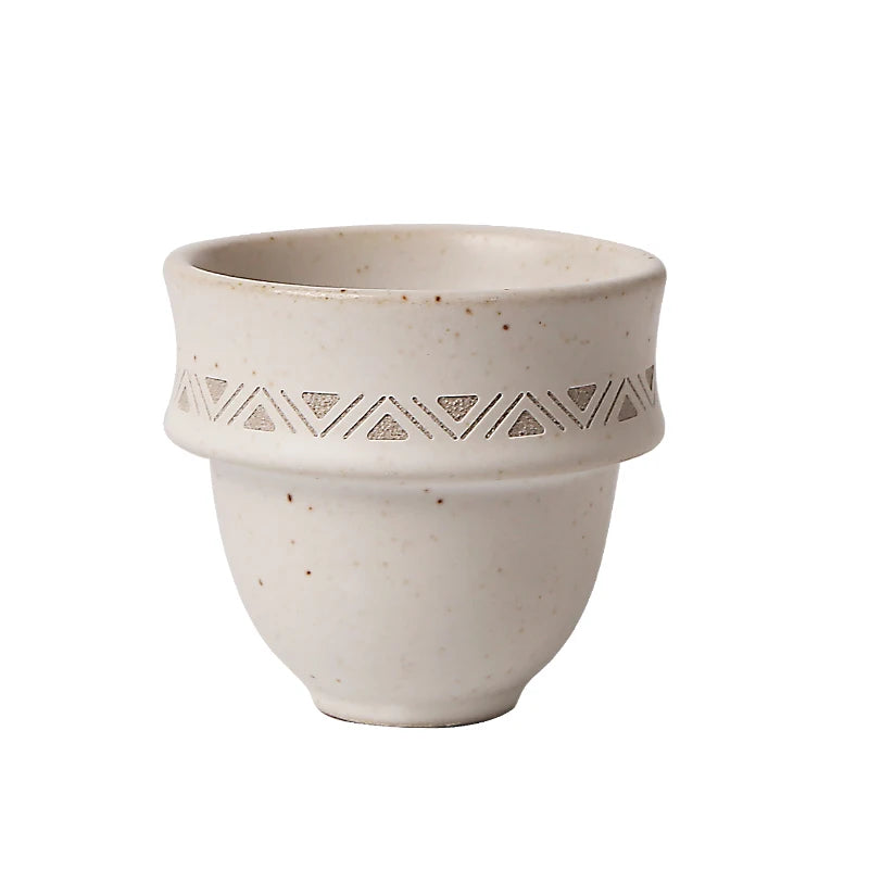 Handmade Arabic Coffee Cups: 1,000 MOQ, 80ml, Stackable | Lead-Free Stoneware Middle Eastern Style