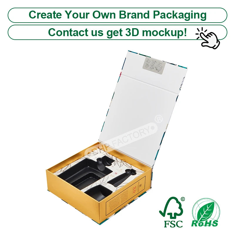 Custom Rigid Magnetic Box with Matte Black Finish | Luxury Packaging OEM Wholesale