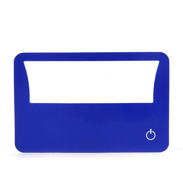 Custom Credit Card Magnifier 10pcs MOQ | LED Light, GS Certified, 85x55mm PVC for Promotional Gifts