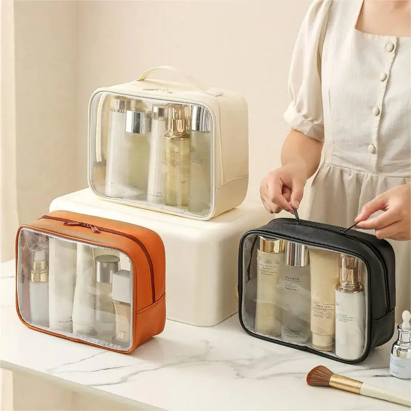 Transparent Window Cosmetic Bag | 100 MOQ | Custom Logo | 14 Day Lead