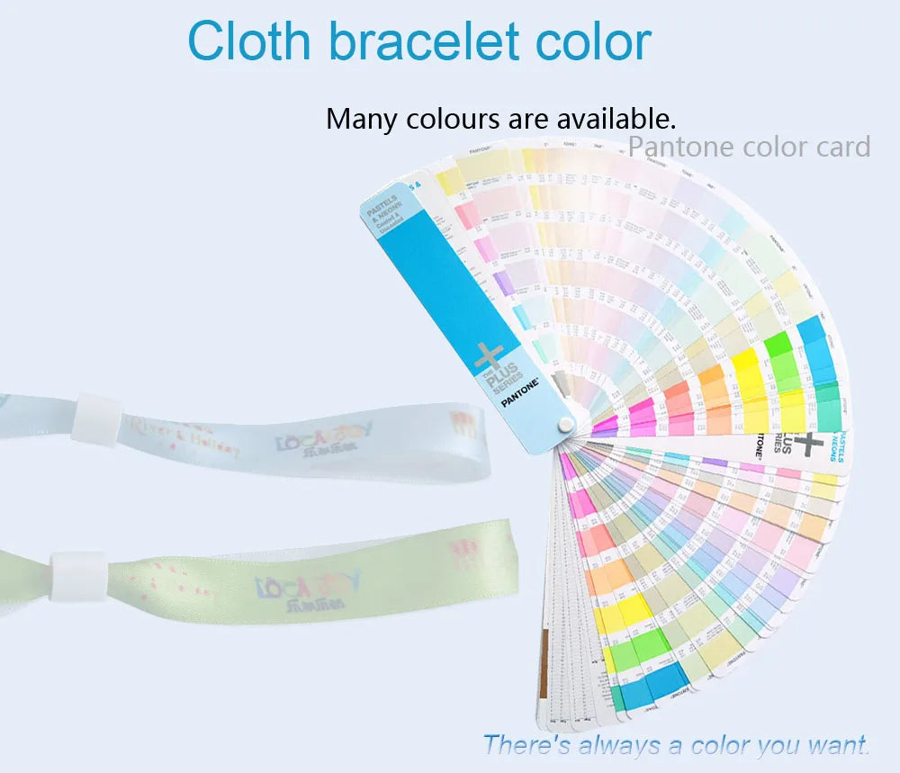 Custom RFID Woven Wristband 350x15mm | 100 Pcs MOQ Heat Transfer Print