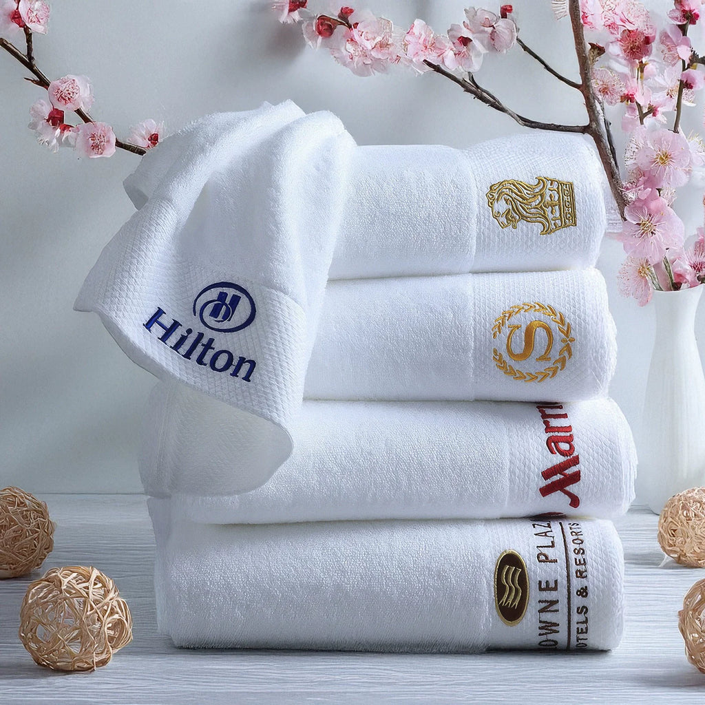 Custom Luxury Hotel Towel Set with Logo | 100 MOQ | OEKO-TEX