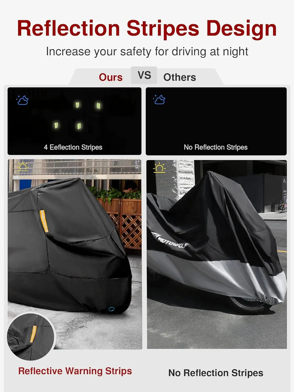 Custom Waterproof Motorcycle Cover with Lock Hole | MOQ 1 Pc