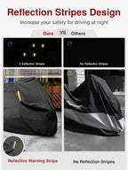 Custom Waterproof Motorcycle Cover with Lock Hole | MOQ 1 Pc