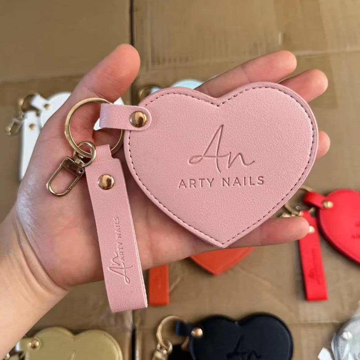 Custom Heart-Shaped Mirrors with Logo | HD Glass | MOQ 100 pcs