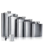 Custom Metal Flask with Logo — Matte Black Gift Set
