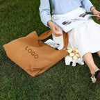 Heavy Duty 16oz Custom Canvas Tote Bag with Inside Pockets Recycled Color Shoulder Bag for Retail, Events & Daily Carry